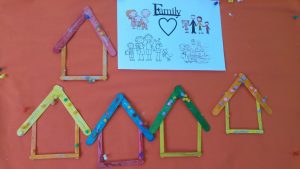 lolly stick frame house, ice cream stick frame house